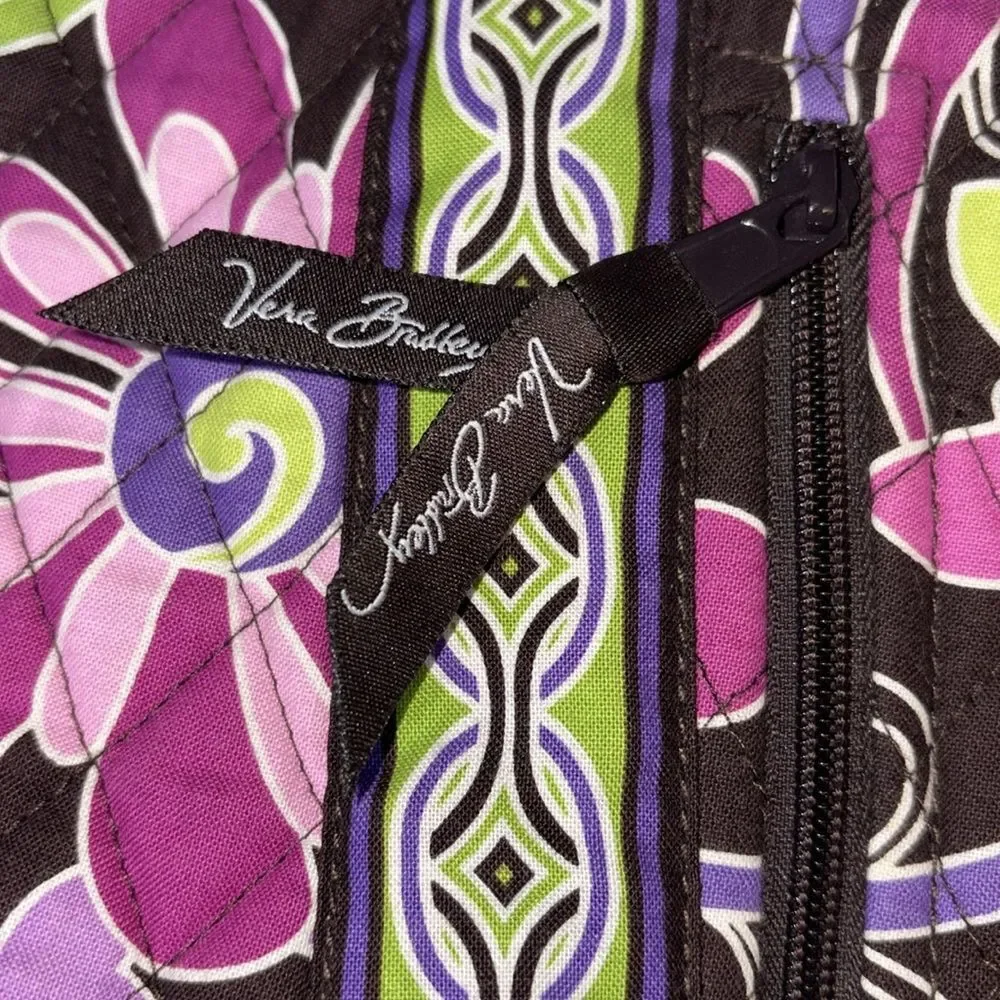 Vera Bradley cotton coral pink and dark brown
